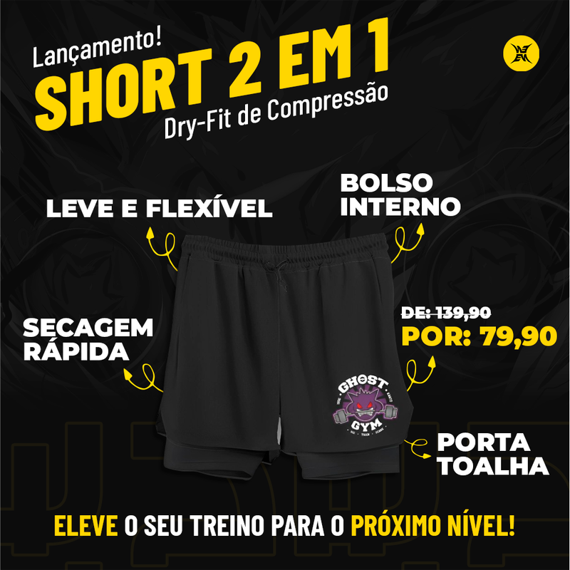 Short de Compressão 2 em 1  - GHOST GYM