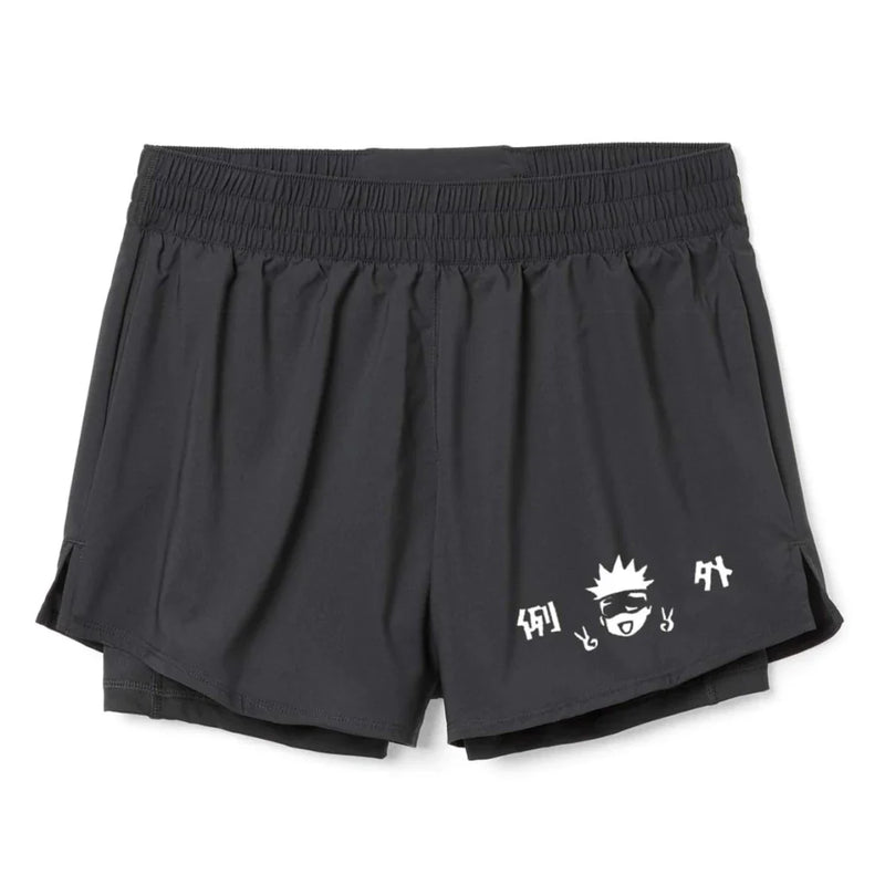 (Feminino) Shortinho Fit Duplo - Toon Black